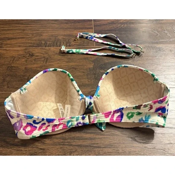 Victoria's Secret Bikini Set 36C XL Colorful Leopard Print Push Up Swimwear EUC - Picture 6 of 9